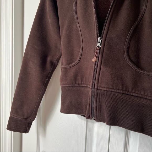 Lululemon Chocolate Brown Scuba Full-Zip Hoodie Size 4 - Picture 8 of 16